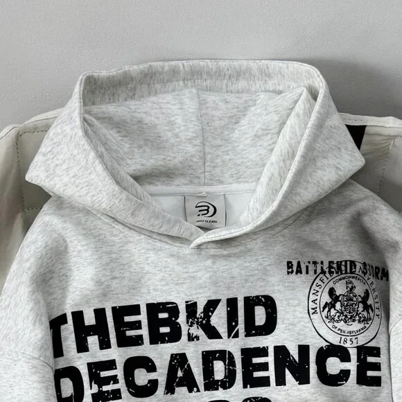 Nuneon Oversized Hoodie Sweatshirt – Vintage Distressed Letter Print